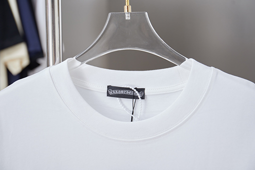 クロムハーツブランドスーパーコピー デジタルプリントによるデニムクロスラインストーン半袖Tシャツ