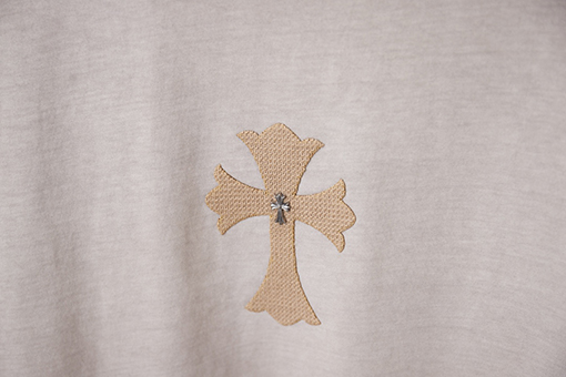クロムハーツ デニムクロスフロッキーレタープリント半袖Tシャツ