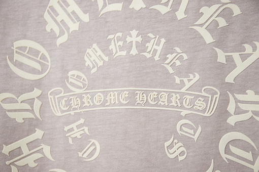 クロムハーツ デニムクロスフロッキーレタープリント半袖Tシャツ