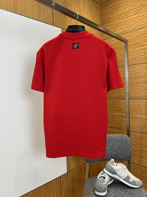 ルイヴィトン グラデーションエンボスクルーネック半袖Tシャツ