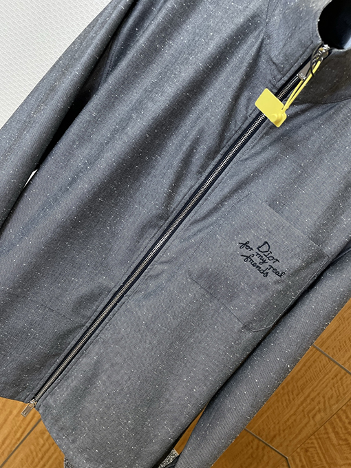 ディオール ポケット刺繍入りスタンドカラージャケット