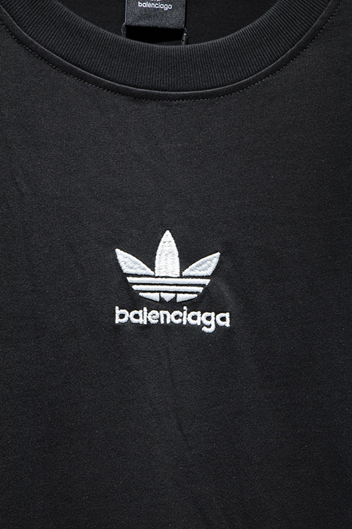 バレンシアガ X アディダススーパーコピー Balenciaga コラボレーション刺繍入り半袖Tシャツ