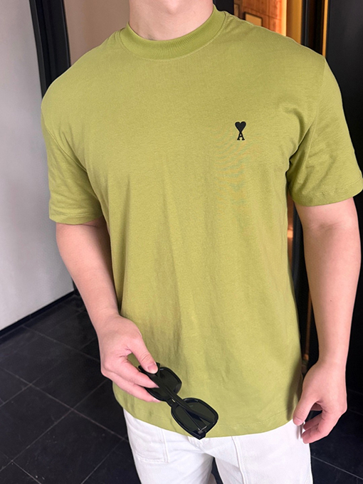 アミブランドコピー クラシックなエンボスのADCシルエット無地半袖Tシャツ