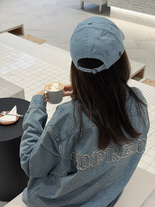 シュプリーム SUPREME アップリケ付きデニムカジュアル長袖シャツ