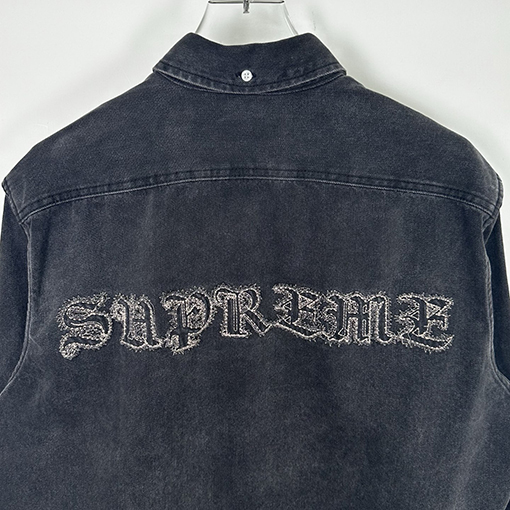 シュプリーム SUPREME アップリケ付きデニムカジュアル長袖シャツ