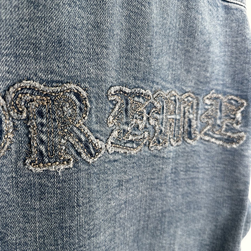 シュプリーム SUPREME アップリケ付きデニムカジュアル長袖シャツ