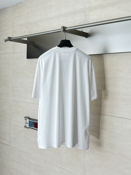 プラダ半袖Tシャツコピー 三角形のロゴ入り半袖Tシャツ