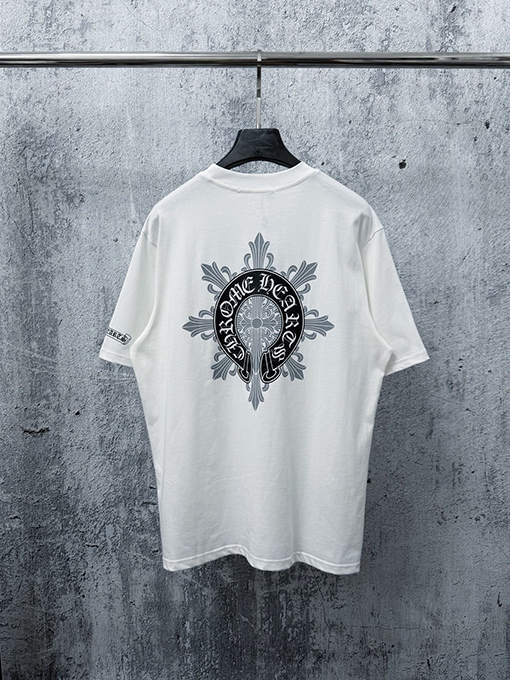 クロムハーツ プリント入りクルーネック半袖Tシャツ