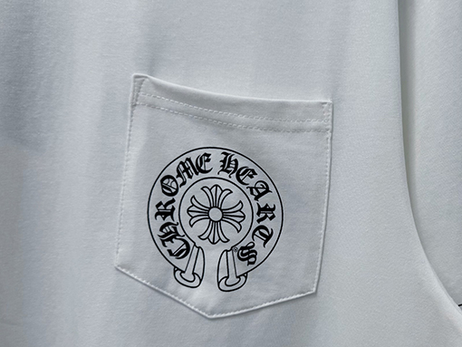 クロムハーツ プリント入りクルーネック半袖Tシャツ