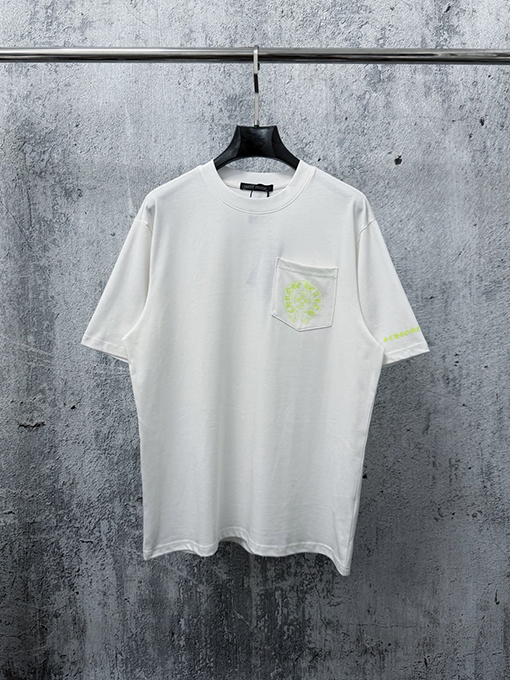 クロムハーツ半袖Tシャツスーパーコピー 新モデルプリント入りクルーネック半袖Tシャツ