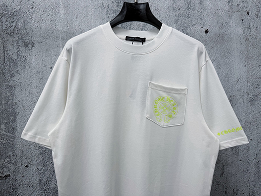 クロムハーツ半袖Tシャツスーパーコピー 新モデルプリント入りクルーネック半袖Tシャツ