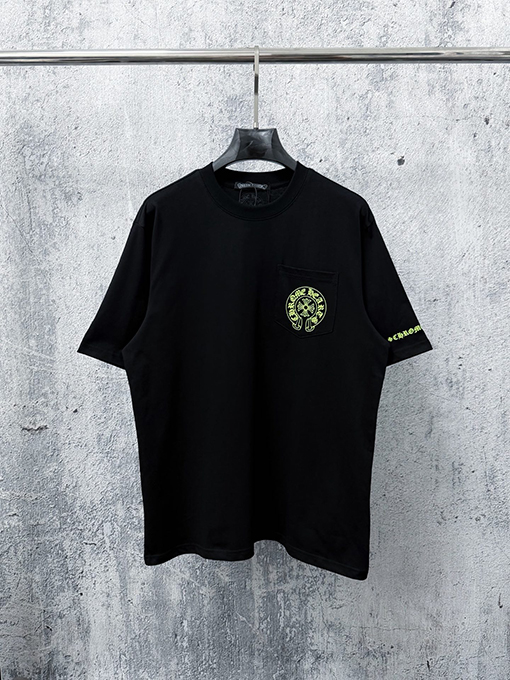 クロムハーツ半袖Tシャツスーパーコピー 新モデルプリント入りクルーネック半袖Tシャツ