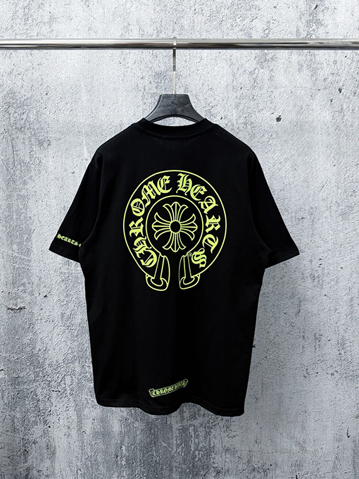 クロムハーツ半袖Tシャツスーパーコピー 新モデルプリント入りクルーネック半袖Tシャツ