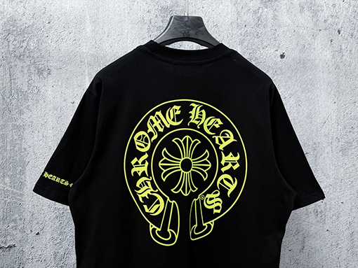 クロムハーツ半袖Tシャツスーパーコピー 新モデルプリント入りクルーネック半袖Tシャツ