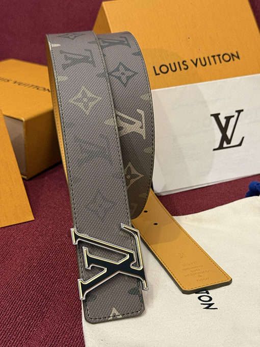 ルイヴィトン偽物 LV Initiales Monogram Flower 新モデルクラシックなモノグラム柄のカラーブロック花柄リバーシブル両面ベルト