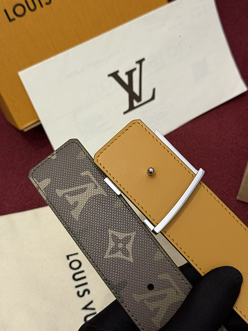 ルイヴィトン偽物 LV Initiales Monogram Flower 新モデルクラシックなモノグラム柄のカラーブロック花柄リバーシブル両面ベルト