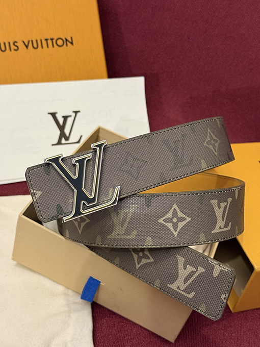 ルイヴィトン偽物 LV Initiales Monogram Flower 新モデルクラシックなモノグラム柄のカラーブロック花柄リバーシブル両面ベルト