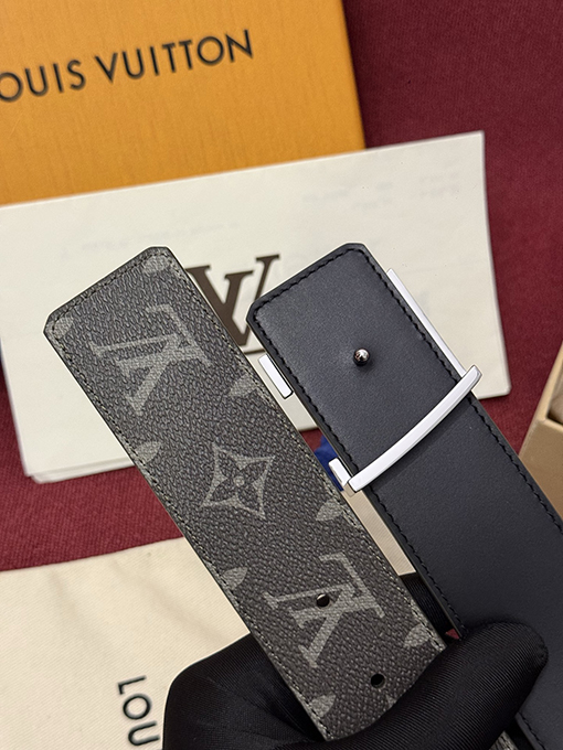 ルイヴィトン LV Initiales Monogram Flower ファッションクラシックなモノグラム柄のカラーブロック花柄リバーシブル両面ベルト