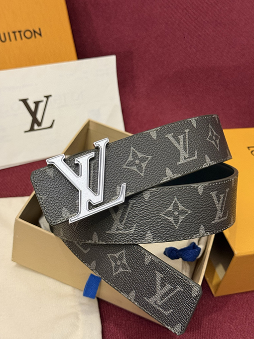 ルイヴィトン LV Initiales Monogram Flower ファッションクラシックなモノグラム柄のカラーブロック花柄リバーシブル両面ベルト