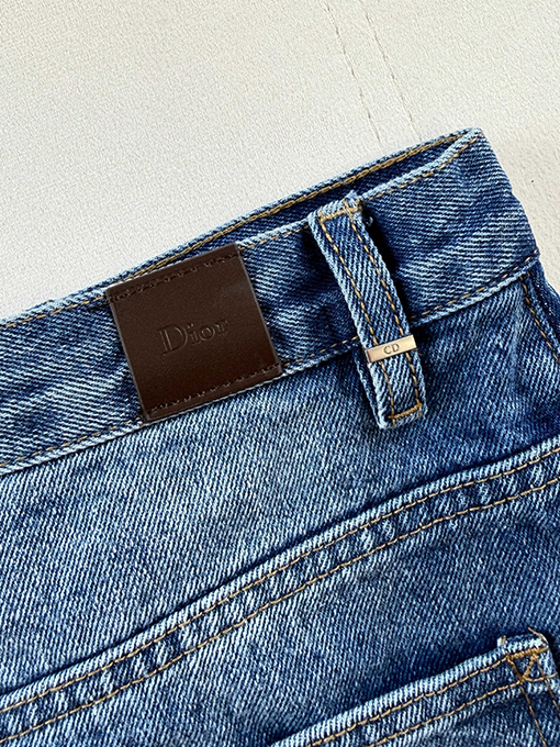 ディオール偽物 ストライプ柄ジャカードジーンズ