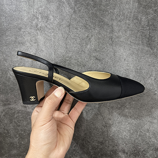 シャネル Slingback レディースシリーズクラシックのチャンキーヒール