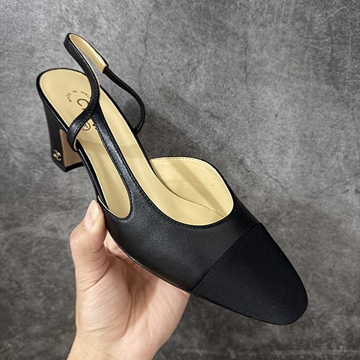 シャネル Slingback レディースシリーズクラシックのチャンキーヒール