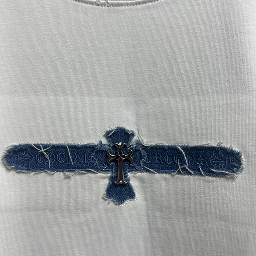 クロムハーツコピー ウォッシュと刺繍カップル半袖Tシャツ