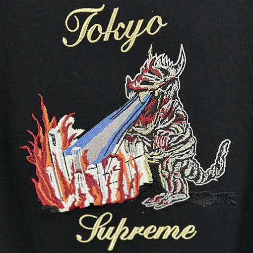 シュプリーム偽物 SUPREME 東京刺繍モンスター半袖Tシャツ