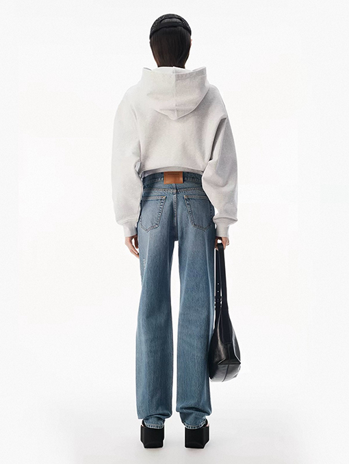 アレキサンダーワンコピー Alexander wang レディース文字がエンボスされたミラーロゴジーンズ