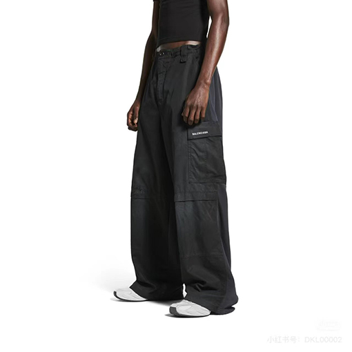 バレンシアガスーパーコピー BALENCIAGA ダブルリングツイルパッチワークワークパンツ