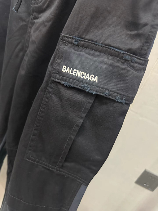 バレンシアガスーパーコピー BALENCIAGA ダブルリングツイルパッチワークワークパンツ