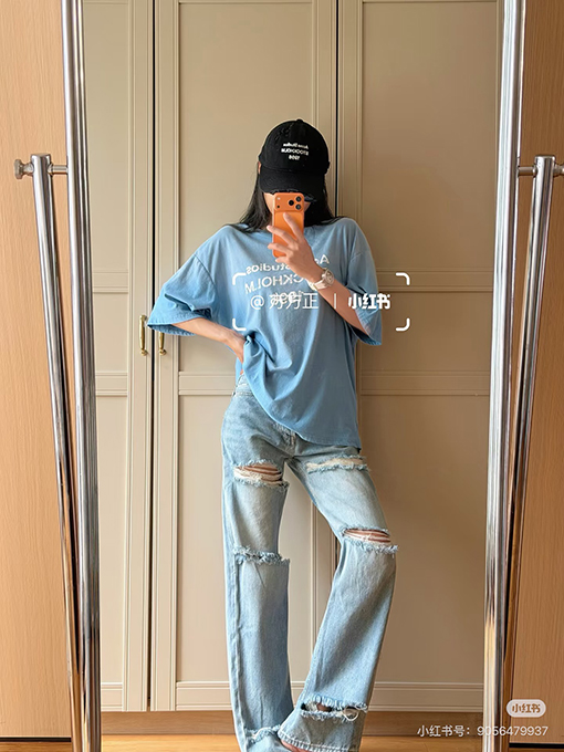 アクネストゥディオズ PatcDistressed Jeans FEah ウォッシュのダメージジーンズ