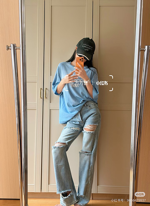 アクネストゥディオズ PatcDistressed Jeans FEah ウォッシュのダメージジーンズ