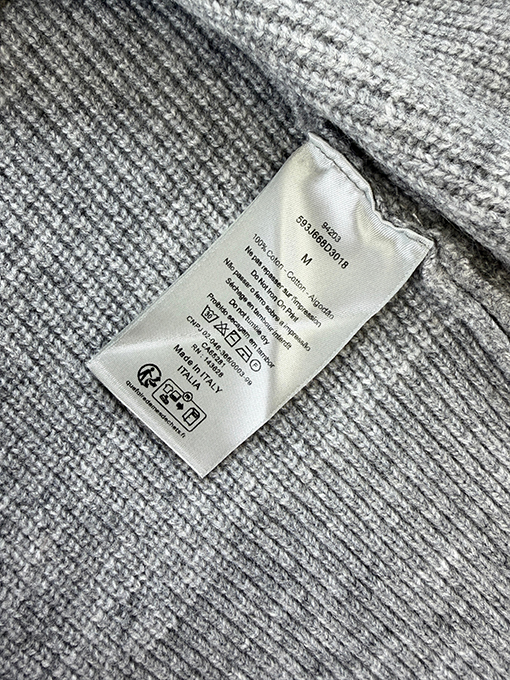 ディオール Dior 刺繍ロゴ入りVネックウール混ニットセーター