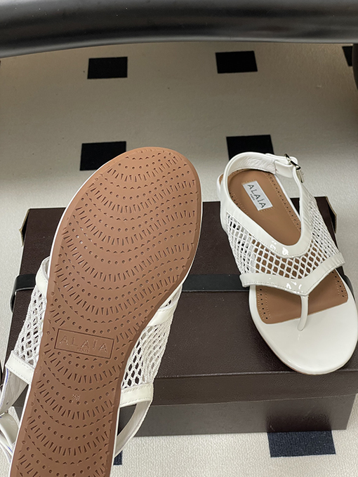 アライア レディースフレンチスタイルのトングメッシュサンダル