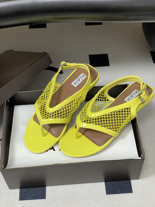 アライア レディースフレンチスタイルのトングメッシュサンダル