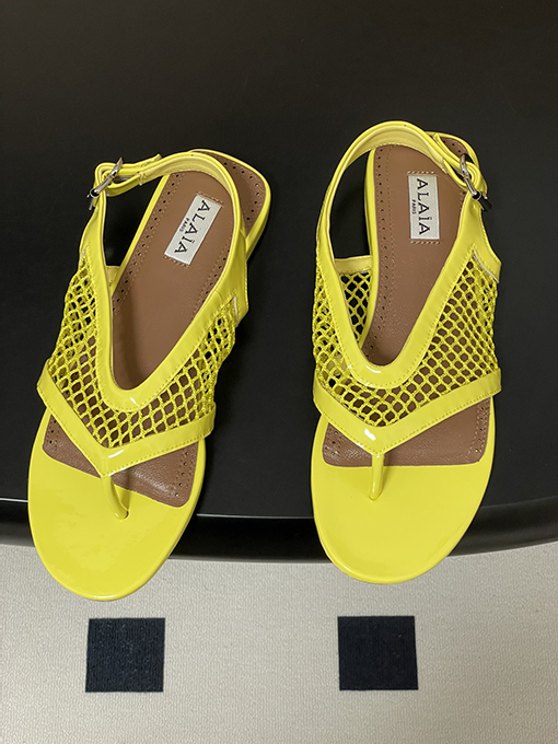 アライア レディースフレンチスタイルのトングメッシュサンダル