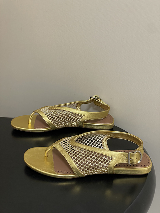 アライア レディースフレンチスタイルのトングメッシュサンダル