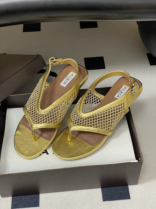 アライア レディースフレンチスタイルのトングメッシュサンダル