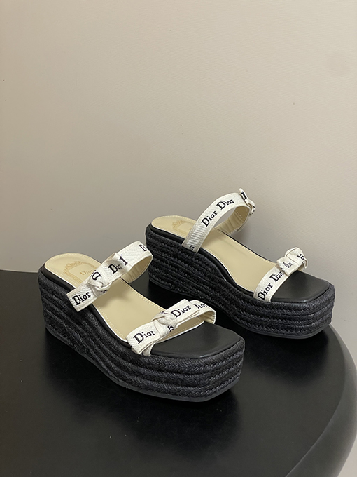 ディオール Dior J'Adior レディースストラップ付きウェッジサンダル