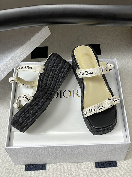 ディオール Dior J'Adior レディースストラップ付きウェッジサンダル