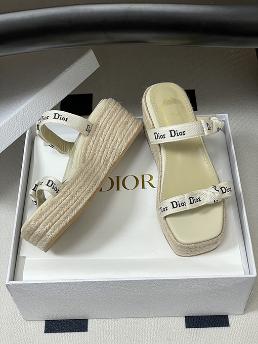 ディオール Dior J'Adior レディースストラップ付きウェッジサンダル