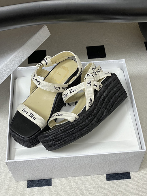 ディオールウェッジサンダルスーパーコピー Dior J’Adior レディースストラップ付きウェッジサンダル