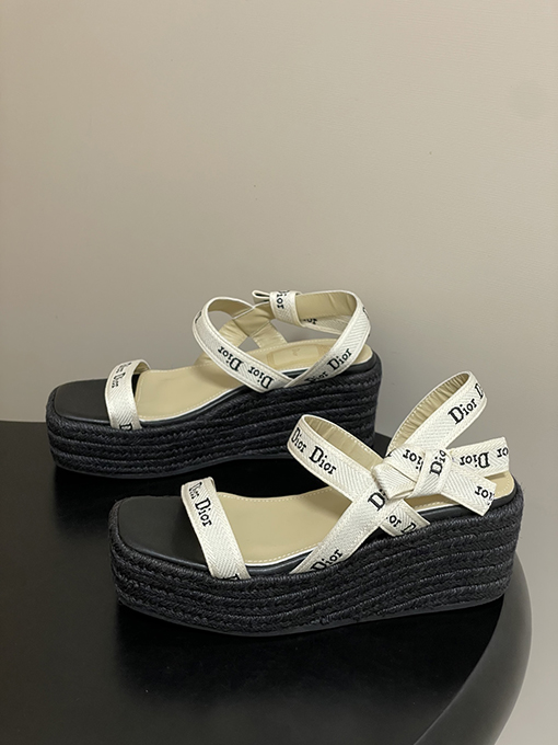 ディオールウェッジサンダルスーパーコピー Dior J’Adior レディースストラップ付きウェッジサンダル