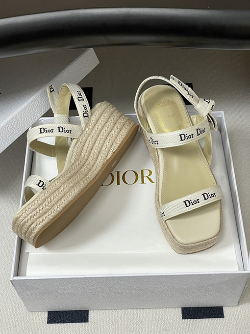 ディオールウェッジサンダルスーパーコピー Dior J’Adior レディースストラップ付きウェッジサンダル