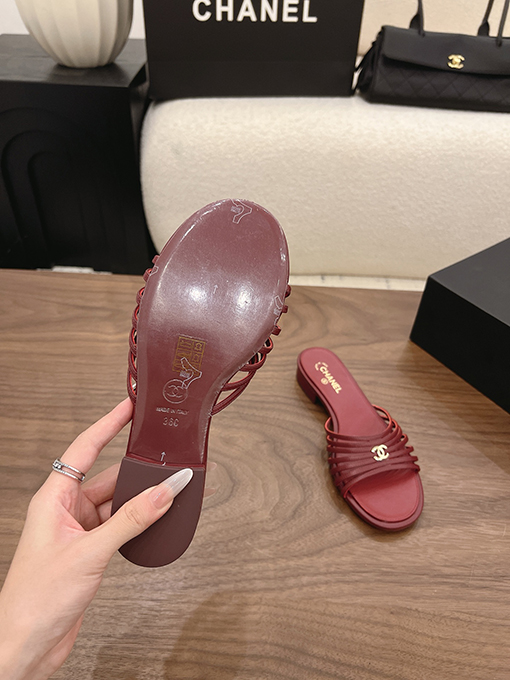 シャネル Spot Sale レディースストラップ付きローヒールサンダル