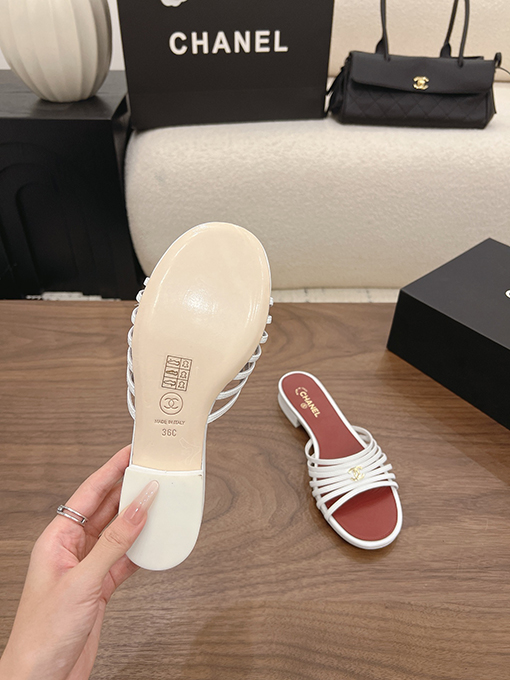 シャネル Spot Sale レディースストラップ付きローヒールサンダル