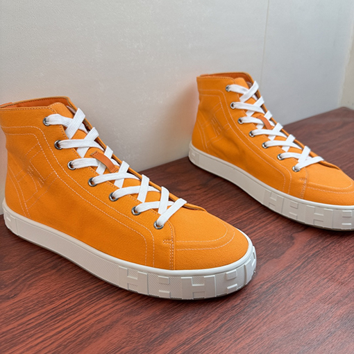 エルメス Maxi ミッドカットキャンバスシューズ