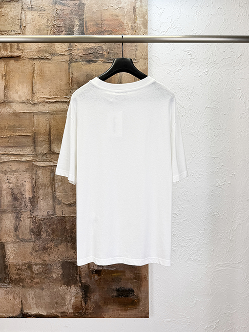 アクネストゥディオズ Acne Studios 純白のプリント入り半袖Tシャツ