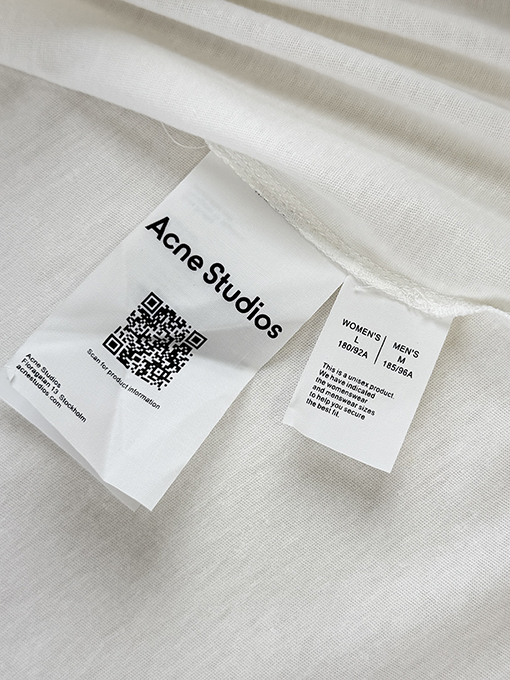 アクネストゥディオズ偽物 Acne Studios 純白のプリント入り長袖シャツ